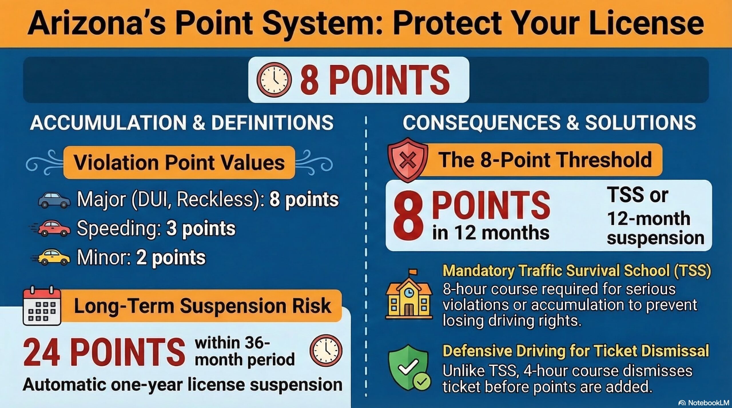 Arizona Driving Record Point System