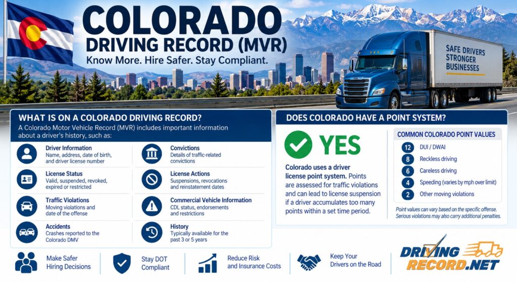 Colorado Driving Record Information Colorado Driving Record Information