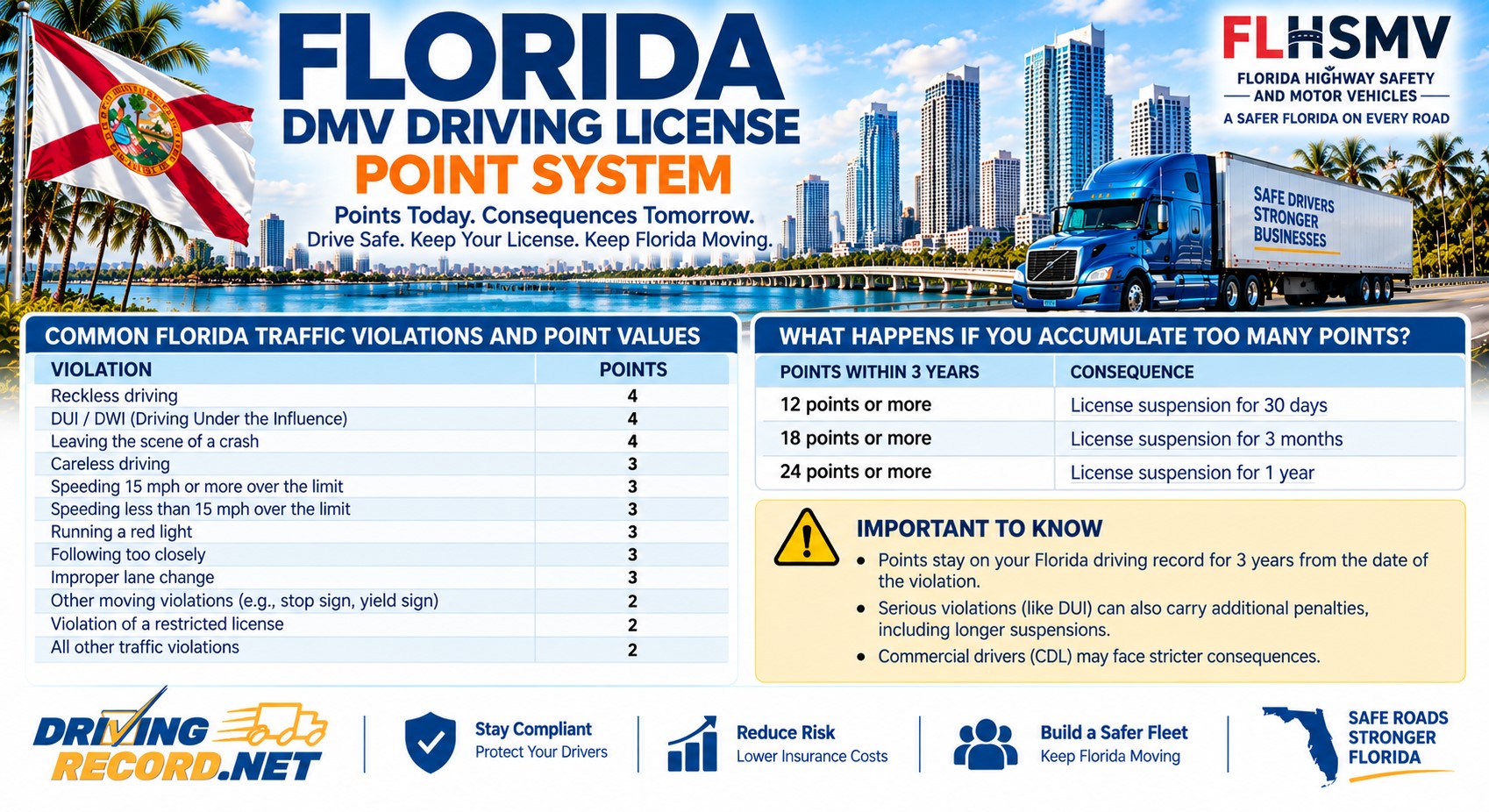 Florida Drivng Record Point System